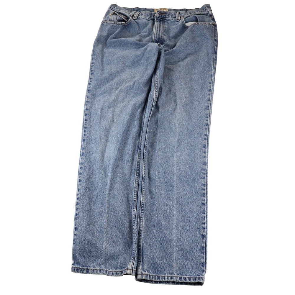 LL Bean Jeans Mens 35x32 Blue Classic Fit Straight Leg High Rise Denim Pants